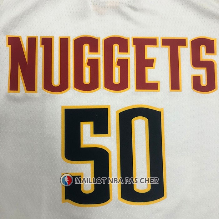 Maillot Denver Nuggets Aaron Gordon NO 50 Association 2021 Blanc
